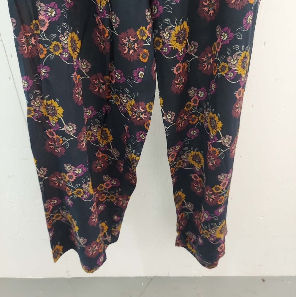 Johnny Was Workshop Multi Silk Floral Print Elastic Waist Palazzo Pant WM Sz XL - Picture 11 of 11